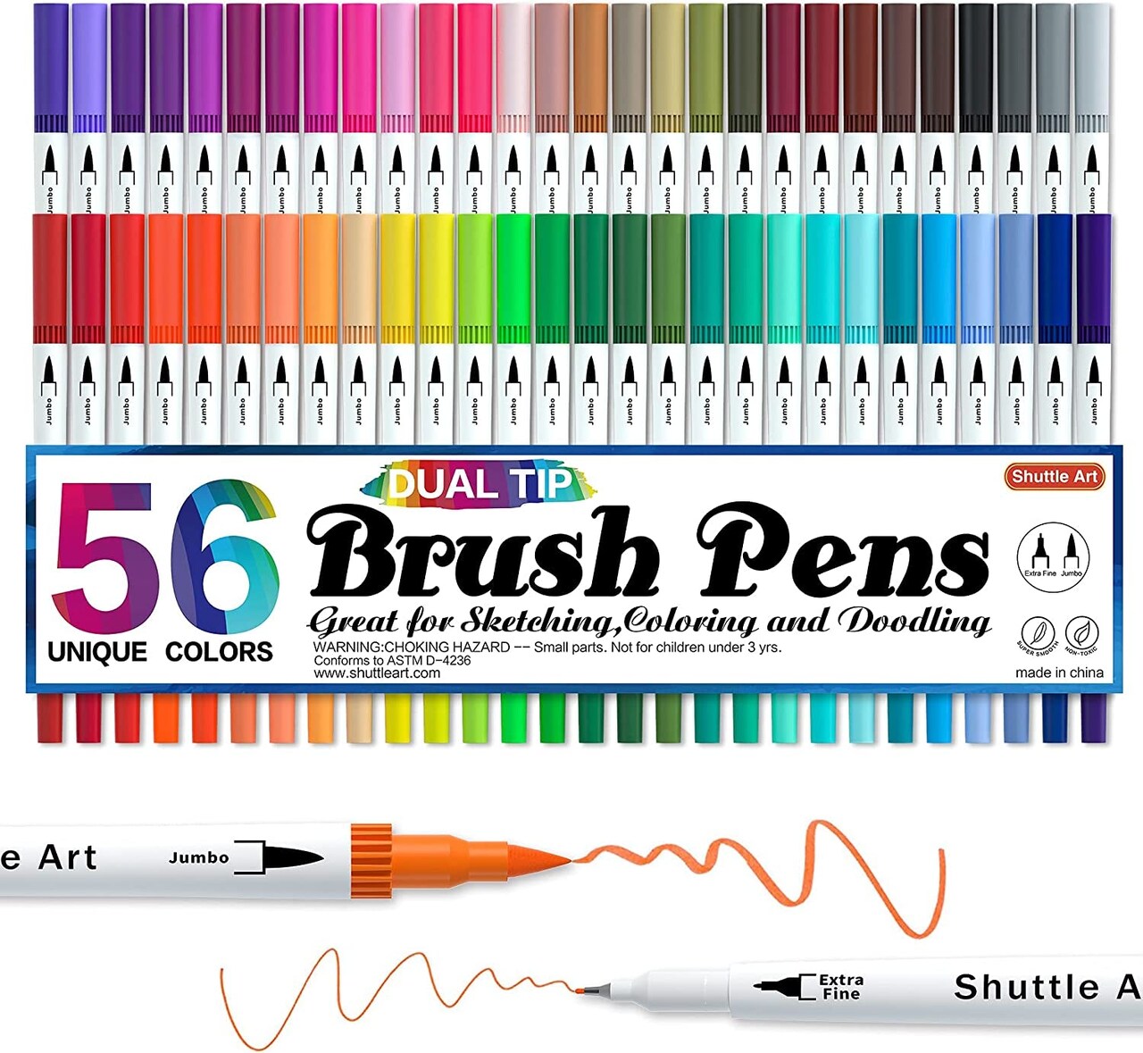 120 Colors [Dual] [Tip] Fineliner [Brush] Art [Marker] Pens Set